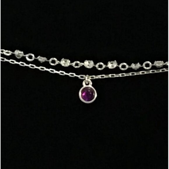 Avon Silver Tone Purple Peace Always with you Bracelet (1625-1-2) - Picture 1 of 5